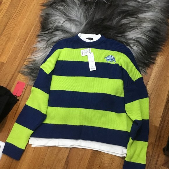 Candystripper Dinosaur sweater OS New oversized - Picture 1 of 5